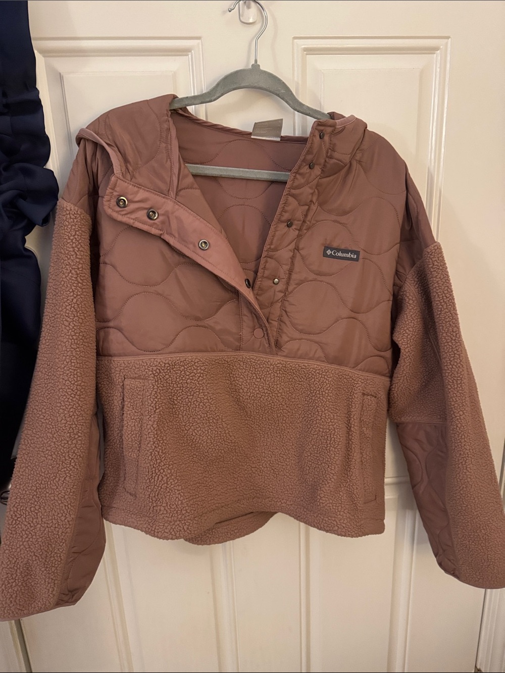 Columbia Women’s Rose Brown Quilted & Sherpa Pullover Jacket